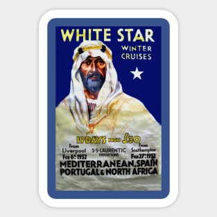 White Star Line 1930 Cruises Sticker